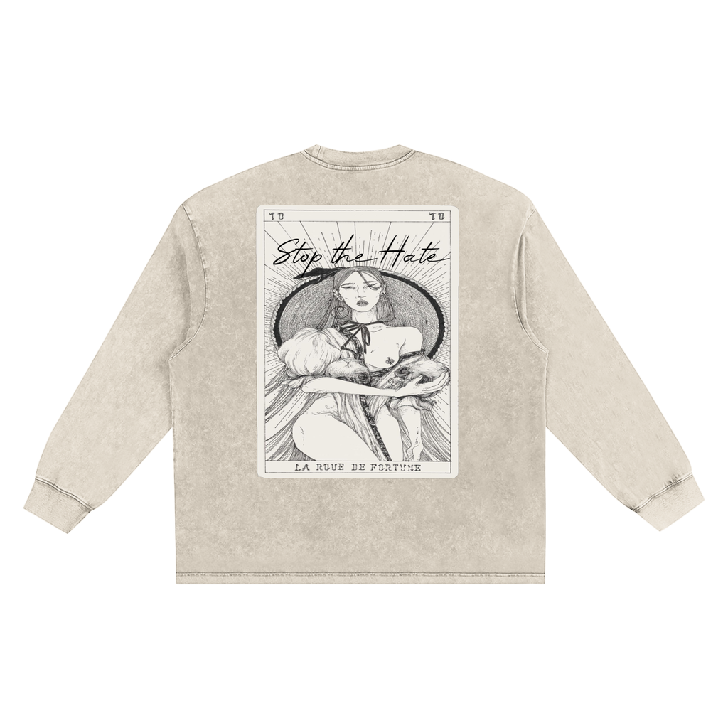 Snow Washed Frayed Edge T-Shirt