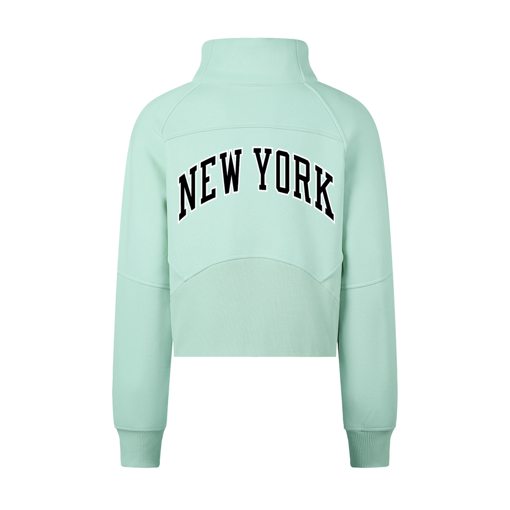 Cropped Half-Zip Sweatshirt