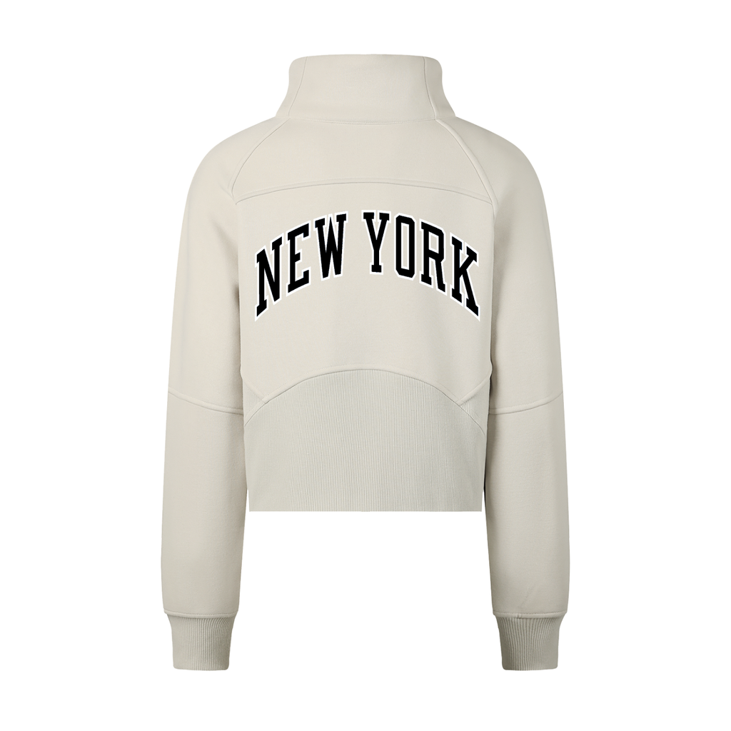 Cropped Half-Zip Sweatshirt