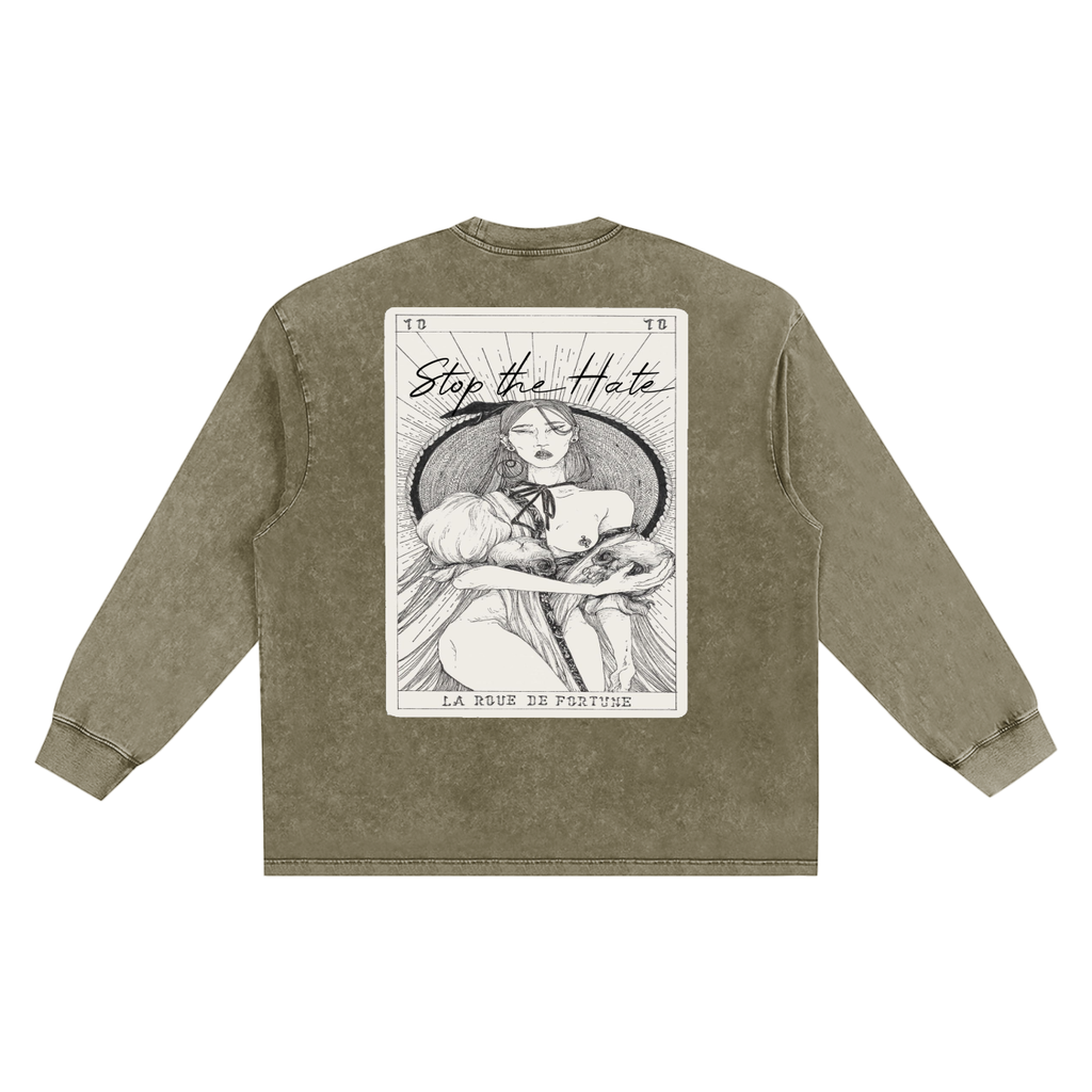 Snow Washed Frayed Edge T-Shirt