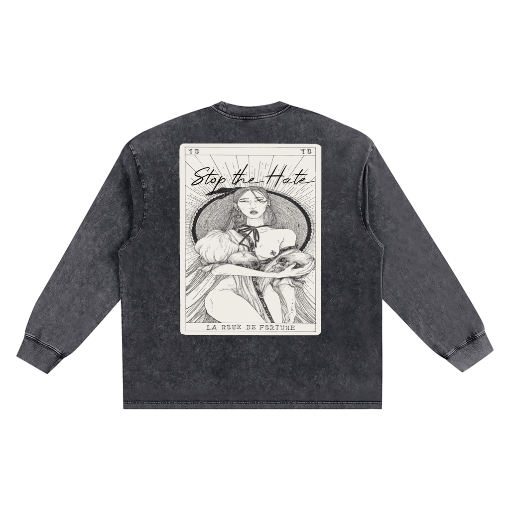 Snow Washed Frayed Edge T-Shirt