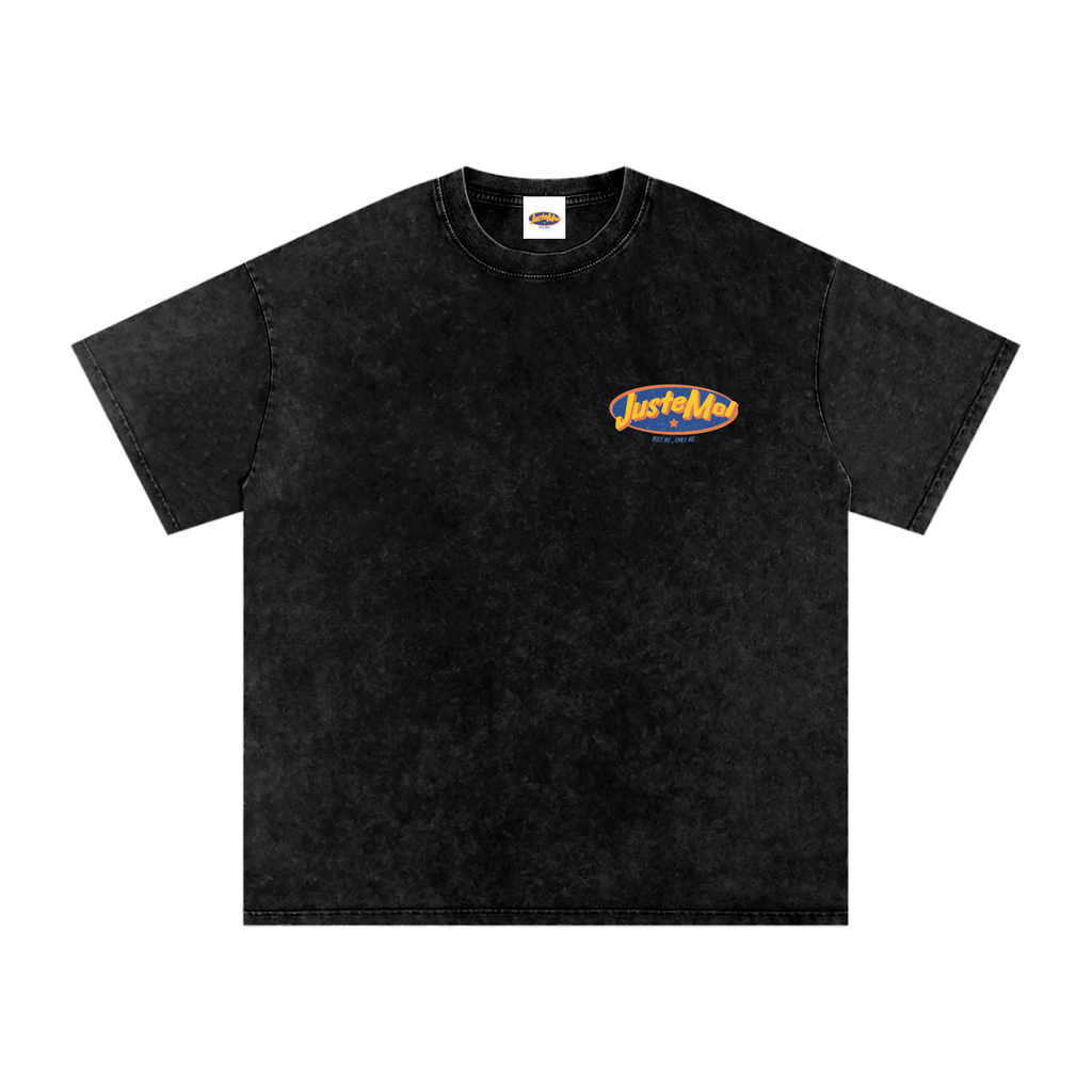 Snow Washed Oversized Cotton T-Shirt