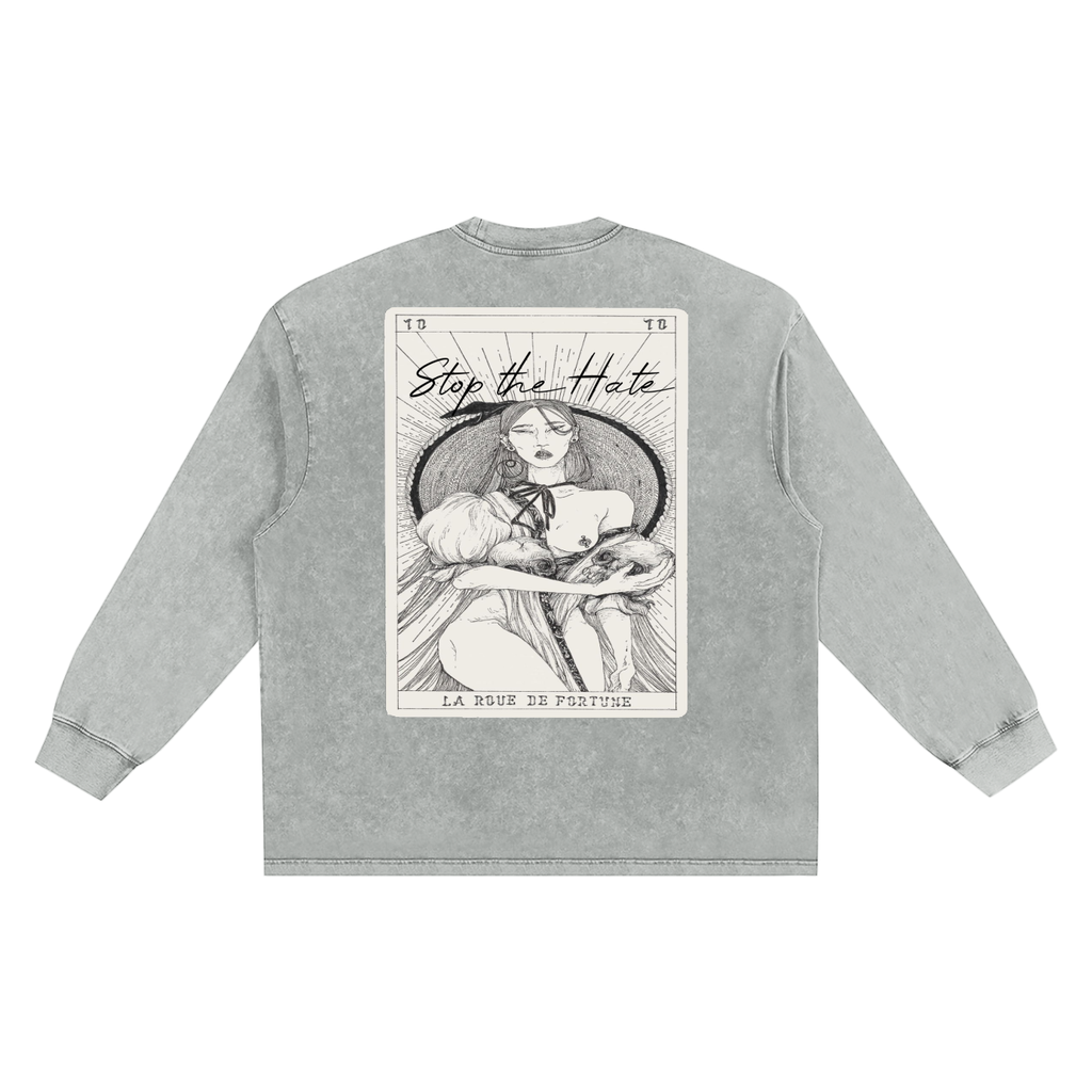 Snow Washed Frayed Edge T-Shirt