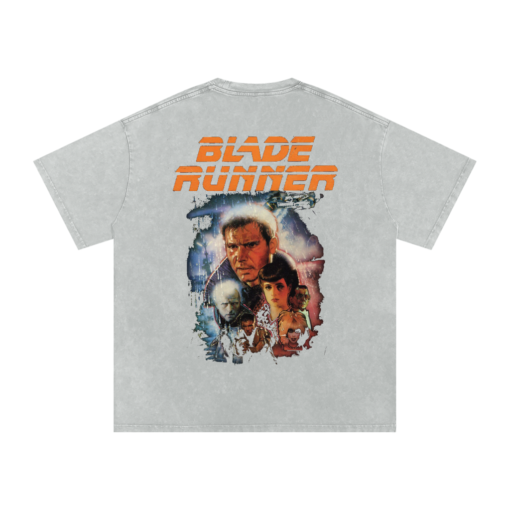 Snow Washed Oversized Cotton T-Shirt