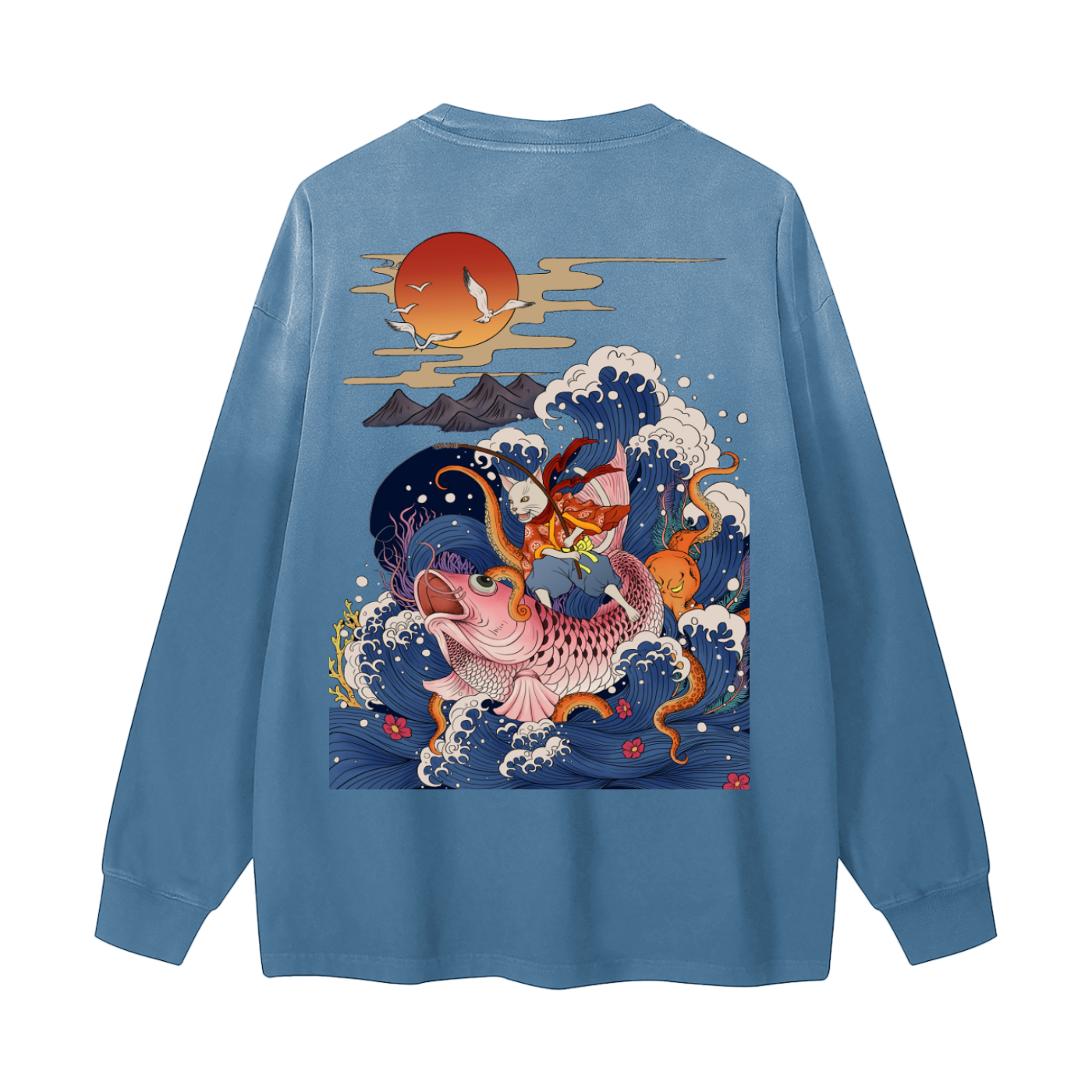 Gradient Washed Long Sleeve T-Shirt