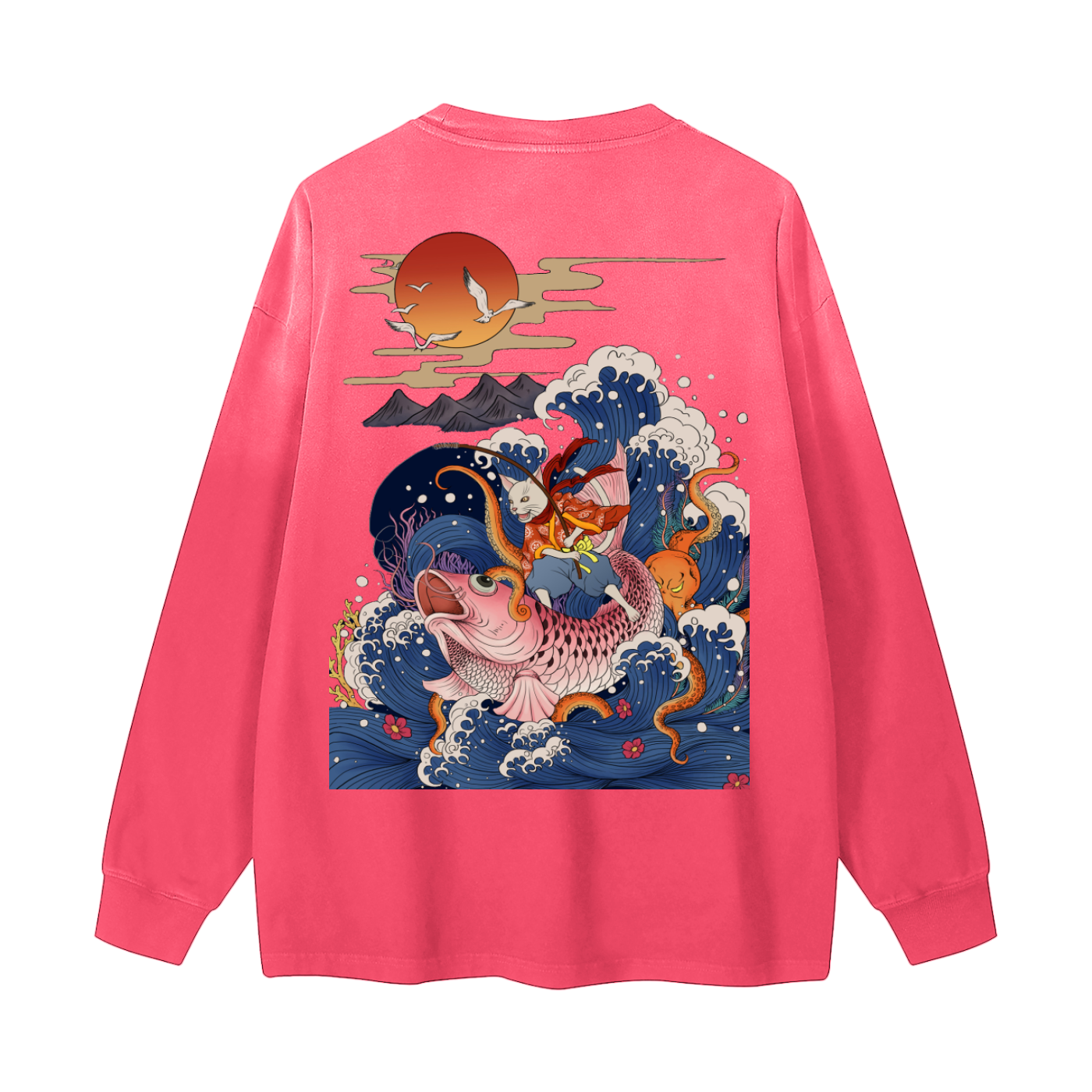 Gradient Washed Long Sleeve T-Shirt